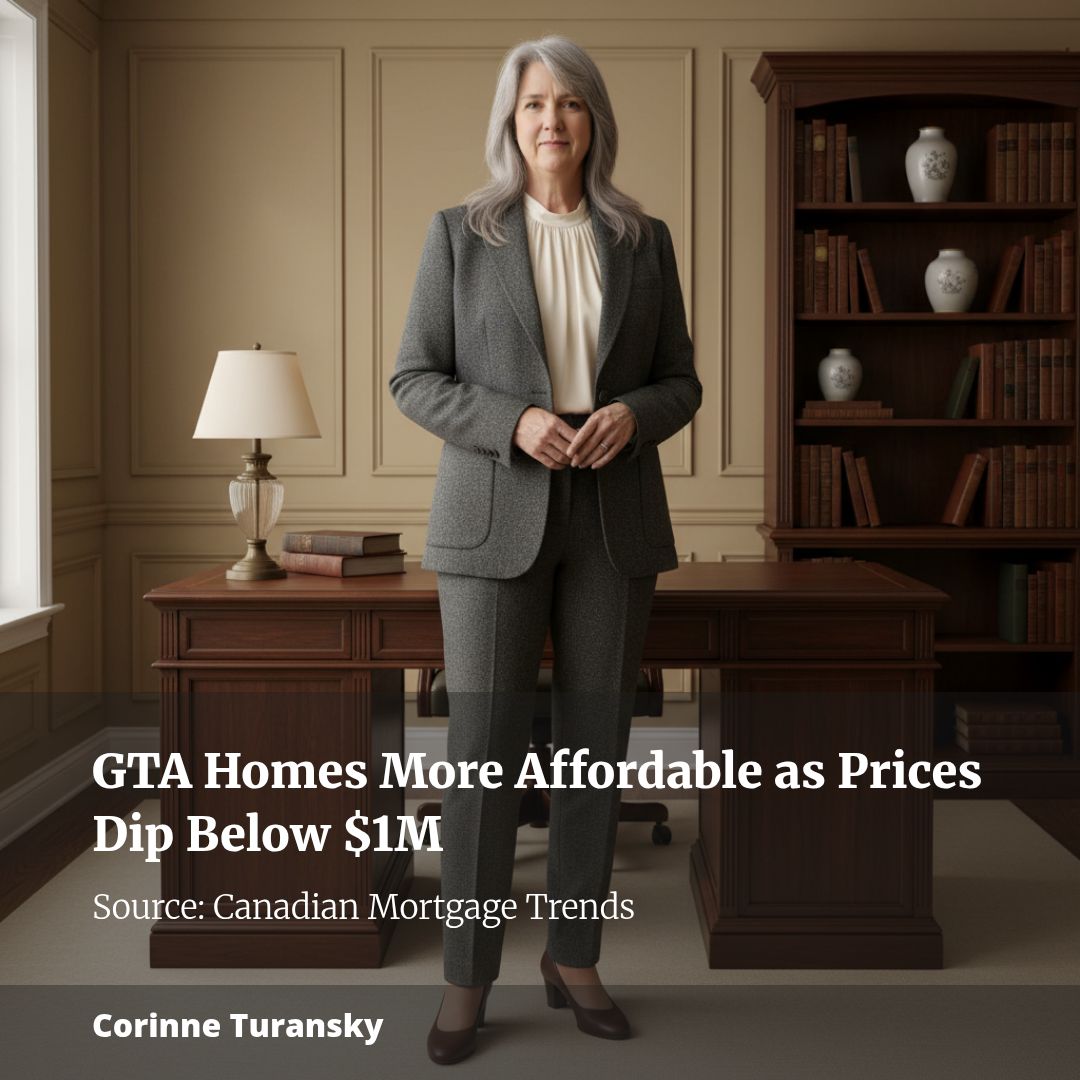GTA Homes More Affordable as Prices Dip Below $1M